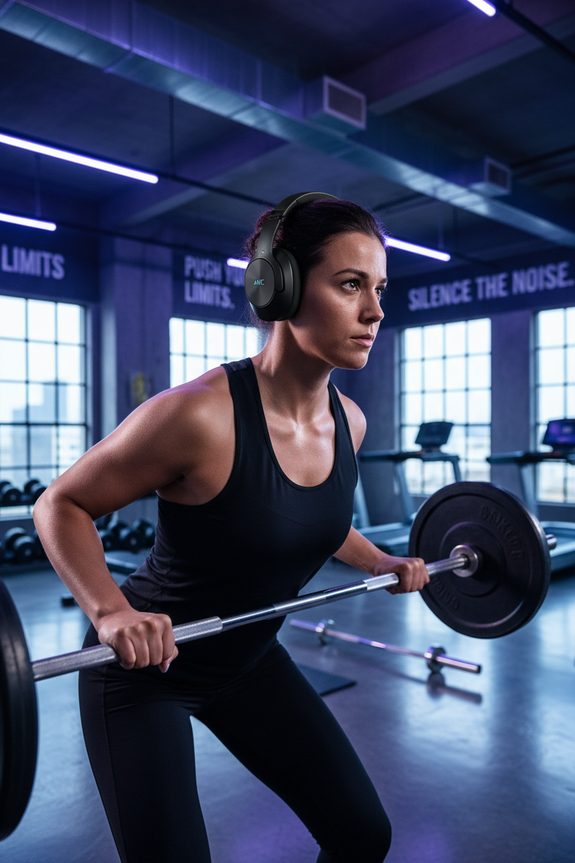 Auriculares Over-Ear com Cancelamento de Ruído Ativo