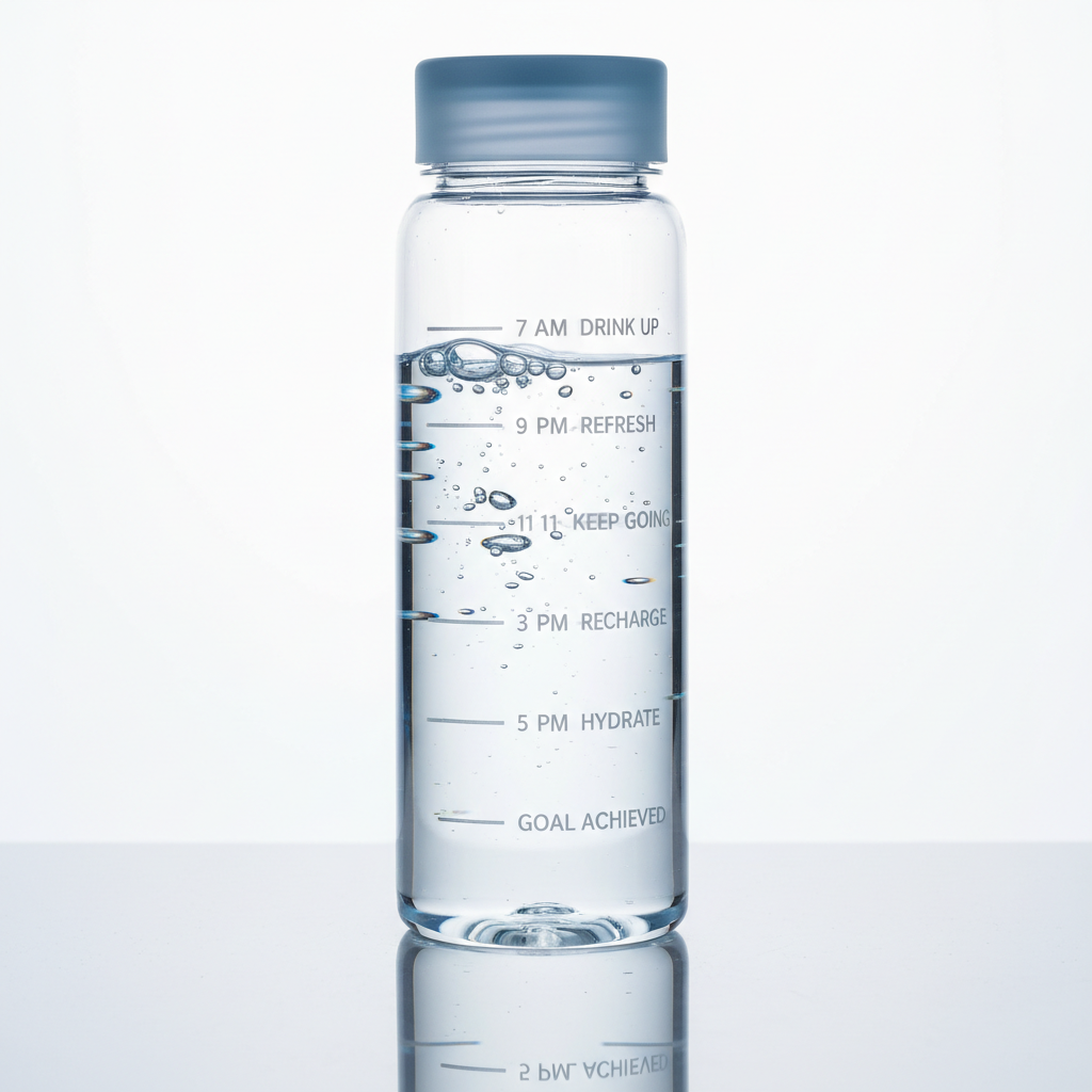 Time Marker Water Bottle - Close-up