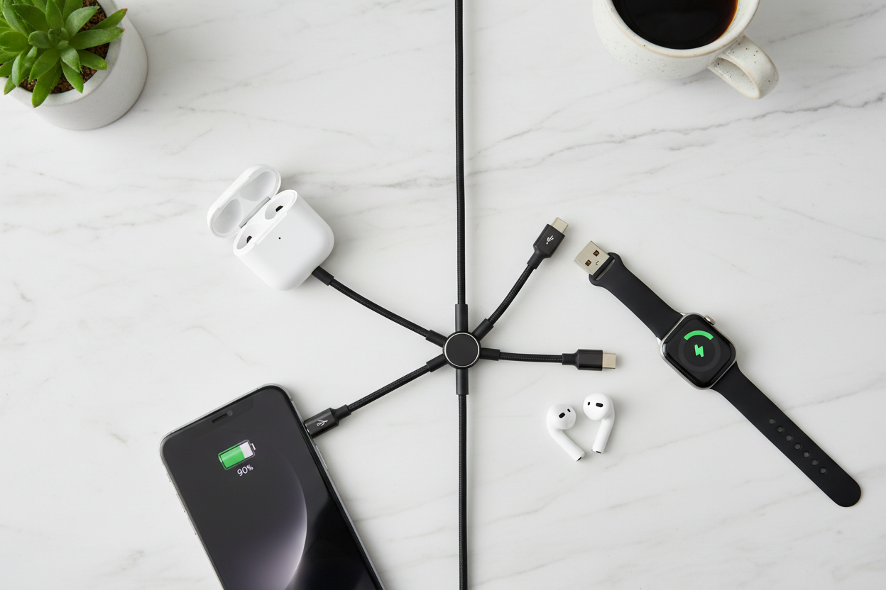 Cabo USB-C Magnético 3-em-1
